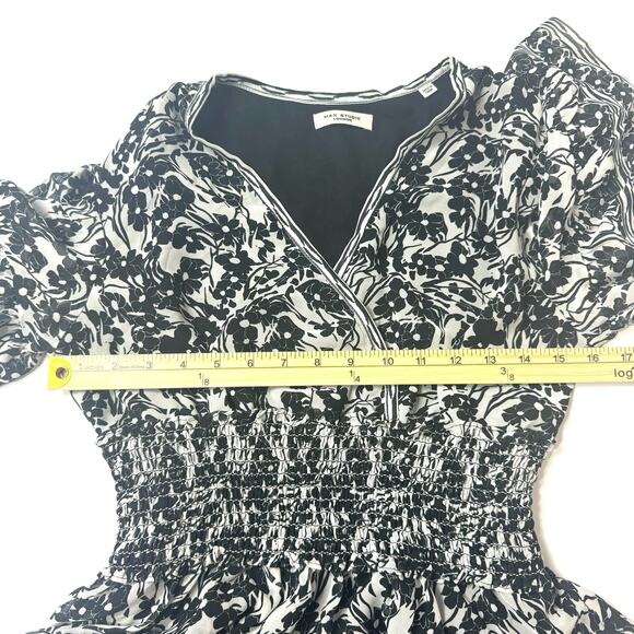 Max Studio London Georgette Ditsy Floral Print Tiered Dress Size XS - Picture 9 of 9